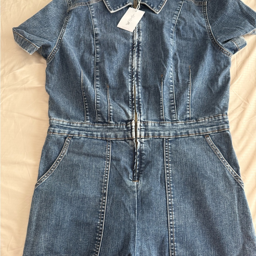 Jessica Simpson Blue Denim Jumpsuit